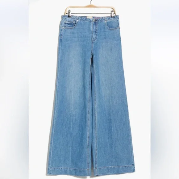 Alice and Olivia Slay Low Rise Wide Leg Jeans Celine Vintage - Picture 2 of 8